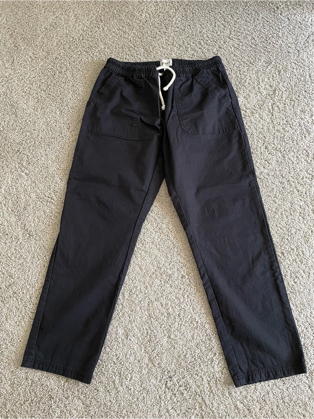 Pact Daily Twill Pant Organic Cotton Black Women’s Size Large Pants